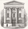 BERKS. New public building at Reading 1843 old antique vintage print picture