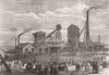 LANCS. Astley colliery, Dukinfield. explosion 1874 old antique print picture