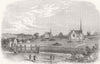 LANDSCAPES. The new cemetery at Forest Hill 1856 old antique print picture