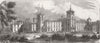 LONDON. Orphanage being built at Denmark Hill 1856 old antique print picture