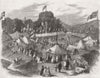 ISLE OF WIGHT. Bazaar, Carisbrooke Castle 1856 old antique print picture