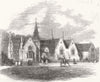 WARCS. Leamington National Schools 1859 old antique vintage print picture