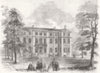LONDON. Marlborough House, Prince of Wales townhouse 1859 old antique print