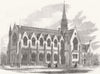 YORKS. The Leeds New Grammar School, Woodhouse Moor 1859 old antique print