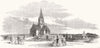 LONDON. Cemetery consecration, Finchley-Road 1854 old antique print picture