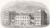 LONDON. King's College Hospital, Carey Street 1852 old antique print picture