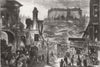 LONDON. Temple Bar, site for new law courts 1870 old antique print picture
