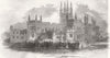GLOS. Bride leaving Sudeley Mansion for the church 1859 old antique print