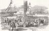 DURHAM. Russian gun, Seaham Harbour, near Sunderland 1858 old antique print