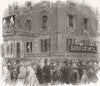 LONDON. French embassy at Albert-Gate, Illuminated 1855 old antique print