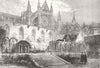 LONDON. The garden of Ashburnham House, Westminster 1882 old antique print