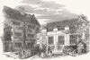 DORSET. 300th anniversary of Kings School, Sherborne 1850 old antique print