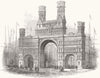 SCOTLAND. Royal Arch at Dundee 1850 old antique vintage print picture