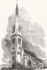 LONDON. Church of the Holy Trinity, Haverstock Hill 1850 old antique print