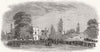 STAFFS. Funeral parade passing Drayton Manor 1850 old antique print picture