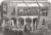 LONDON. Gilbeys wine stores, Titchfield St 1861 old antique print picture