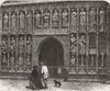 DEVON. West screen of Exeter Cathedral 1861 old antique vintage print picture