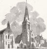 LONDON. St Barnabas Church and College, Pimlico 1850 old antique print picture