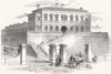 LANCS. New Station, Tithebarn St, Liverpool 1850 old antique print picture