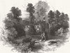 CUMBS. Rydal Mount, the residence of Mr Wordsworth 1850 old antique print
