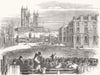 LINCS. Protectionist mtg, Castle Yd, Lincoln 1850 old antique print picture