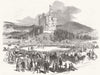 SCOTLAND. Highland Clan gathering-dancing a reel 1851 old antique print