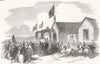 SCOTLAND. Arrival of Her Majesty at Stonehaven 1851 old antique print picture