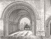 GLOS. The Abbey Gateway, Bristol 1851 old antique vintage print picture