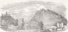 CHESHIRE. Festivities at Beeston Castle 1851 old antique vintage print picture