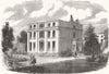 LONDON. Harley House, New Rd, House of Queen of Awadh 1856 old antique print
