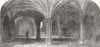 LONDON. The crypt of the City of London Guildhall 1851 old antique print