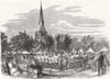 KENT. Military bazaar at Chatham 1858 old antique vintage print picture