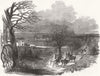 HANTS. Strathfieldsaye, seat of Duke of Wellington 1845 old antique print