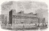 LANCASHIRE. Messrs Watts's new warehouse, Manchester 1856 old antique print