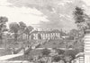 DERBYS. Glossop Hall, seat of Duke of Norfolk 1852 old antique print picture