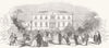YORKS. Bishopsthorpe, seat of Archbishop of York 1844 old antique print