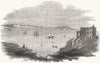 DORSET. The proposed breakwater at Portland 1844 old antique print picture