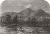 WORCS. Worcestershire Beacon-nr Madresfield 1856 old antique print picture