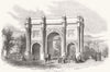 CUMBS. The Marble Arch Cumberland-Gate Hyde-Park 1851 old antique print