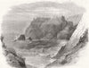 SCOTLAND. Dunnottar Castle, Kincardineshire 1859 old antique print picture