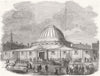 LEICS. Leicester Sq. Wylds model of earth 1851 old antique print picture
