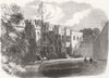 WALES. Cardiff Castle 1868 old antique vintage print picture