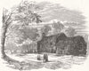 DURHAM. Long Newton Church, Londonderry's grave 1854 old antique print picture