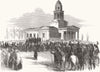 NOTTS. Funeral of Duke of Newcastle, Markham-Clinton 1851 old antique print