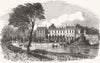 NOTTS. Clumber, seat of Duke of Newcastle 1851 old antique print picture
