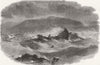 WALES. Wreck of The John Bannerman, Off Holyhead 1855 old antique print