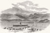 CUMBS. Steamer on Lake Windermere 1850 old antique vintage print picture