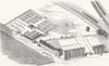 BERKS. New cattle-market, Reading 1850 old antique vintage print picture