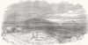 SURREY. Site of the camp, on Chobham Common 1853 old antique print picture
