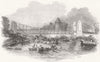 NORFOLK. Bridge Collapse, Great Yarmouth 1845 old antique print picture
